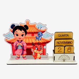 Calendário Permanente Mulan Baby Cru