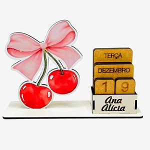Calendário Permanente Cereja Cru