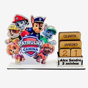 Calendário Permanente Patrulha Canina Cru