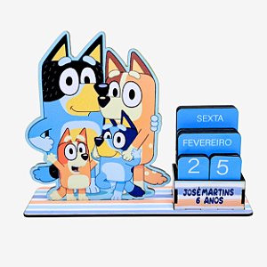 Calendário Permanente Bluey e Bingo