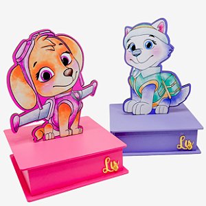 Caixa Personalizada Patrulha Canina Skye e Everest