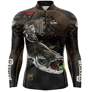 Camiseta De Pesca King Brasil Uv50+ Kff644 - G