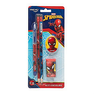 Kit Escolar Marvel Spider-Man 5 Peças - Molin
