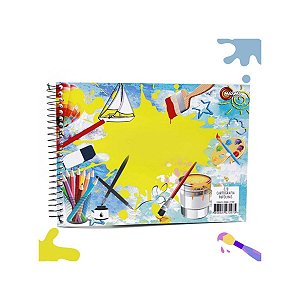 Caderno de Cartografia e Desenho Espiral Capa Flexível 96 fls -Máxima