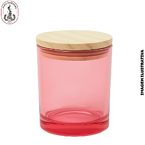 Copo de Vidro Para Vela 200ml Rosa - (un)