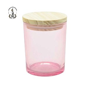 Pote de Vidro Para Vela 200ml Rosa - (un)