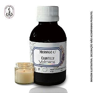 Essência para Vela Morango c/ Chantilly Vollmens (100ml)