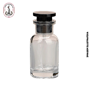 Porta Perfume Vuitton Cristal  c/ Tampa Preta30ml - (un)