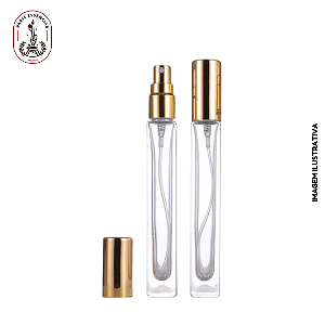 Porta Perfume de Vidro Quadrado c/ Válvula Spray Luxo - (un)