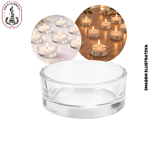 Mini Porta Vela de Vidro 25ml - (UN)