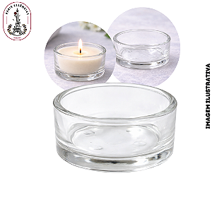 Mini Porta Vela de Vidro 20ml - (UN)