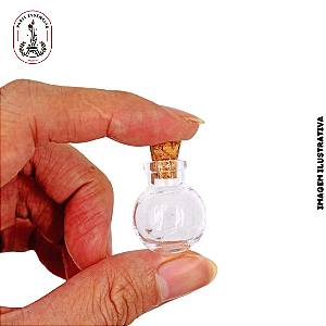 Mini Adorno de Vidro Garrafinha Bola - (un)
