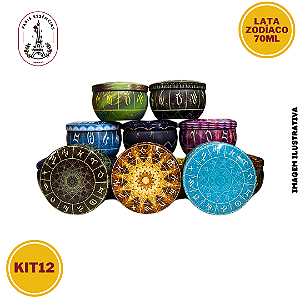 Kit Lata de Metal Zodíaco 12unidades 70ML