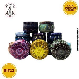 Kit Lata de Metal Zodíaco 12unidades 130ML