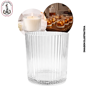 Copo p/Vela Grafiatto Cristal 320ml - (un)