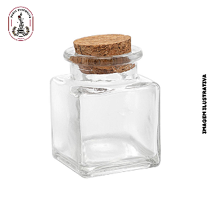 Pote Mini Cubo C/Tampa Rolha 50ml (un)