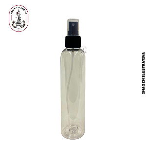 Frasco Pet 200ml Ombro Curvo c/ Spray Preta - (un)