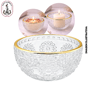 Porta Vela c/ Borda Dourada - (UN)