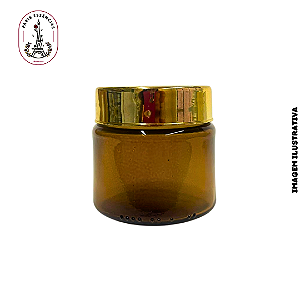 Pote de Vidro Âmbar 105ml c/ Tampa Plástica - (un)