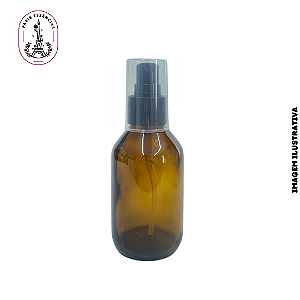 Vidro Âmbar 100ml c/Válvula Reparadora Preta - (un)