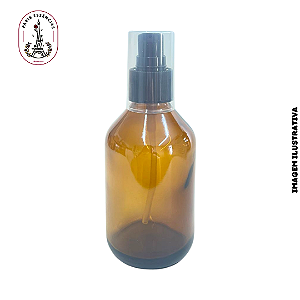 Vidro Âmbar 150ml c/Válvula Reparadora Preta - (un)