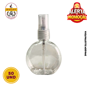 Frasco Pet 50ml Flora c/ Válvula Spray Natural - 50UND