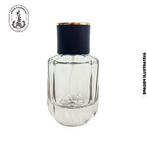 Porta Perfume 50ml c/ Detalhes Tampa Preta - (un)