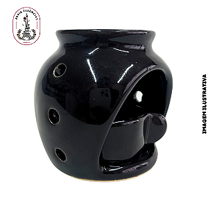Difusor Aromático Bola c/ Suporte para Vela Preto - (un)