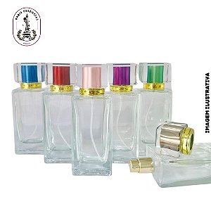 Porta-Perfume Transparente Tampa color 50ml