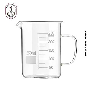 Copo Becker  de Vidro c/ Alça 250ML