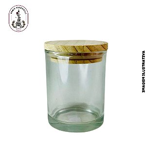 Copo Para Vela C/ Tampa de Madeira 120ml