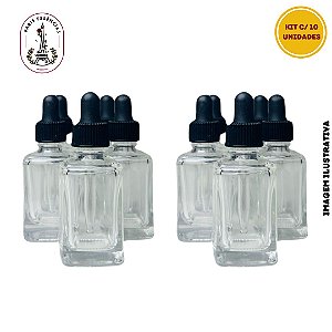 Kit Vidro c/ Bulbo 10ml  - 10 Unidades