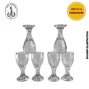 Kit c/ 6 unidades Mini taça Detalhes - 10ml