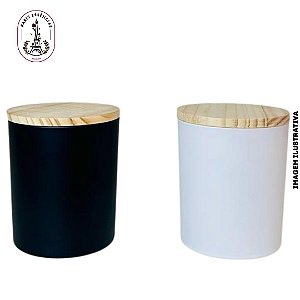 Copo de Vidro C/ Tampa Bambu 280ml