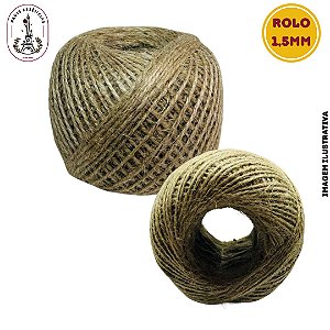 Cordão de Juta 1,5mm - Rolo 100g