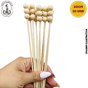 Vareta Bola de Madeira para Difusor – 20cm (10 Unidades)