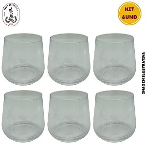 Kit 6 Copos de Vidro 185ml Cristal