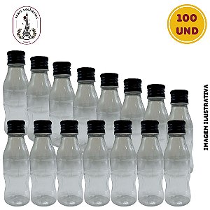 Kit 100 unidades Frasco Pet Coquinha C/ Tampa 50Ml