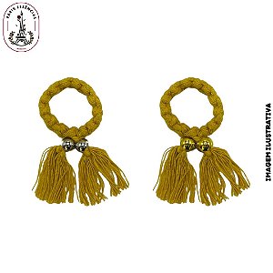 Enfeite Fio Algodão Trançado - Cor Mostarda