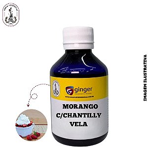 Essência para Vela Morango c/Chantilly Ginger (100ml)