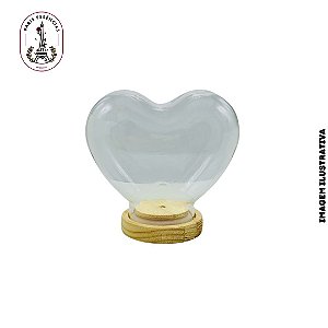 Cúpula de Vidro Coração - 12,5X12,5