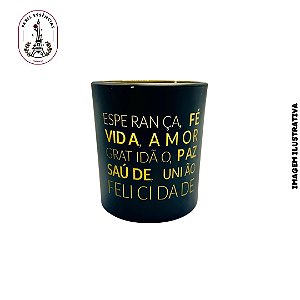 Copo Luxo Metálico c/ Vela Perfumada