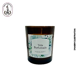 Copo Vidro Âmbar Dec. Vela Perfumada