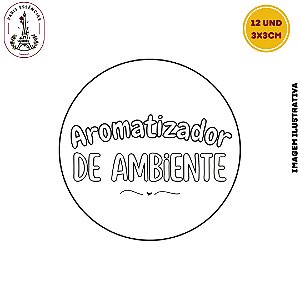 Etiqueta Aromatizador de Ambiente Vinil 3x3 Cartela c/12un
