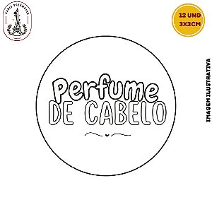 Etiqueta Perfume de Cabelo Vinil 3x3 Cartela c/12un