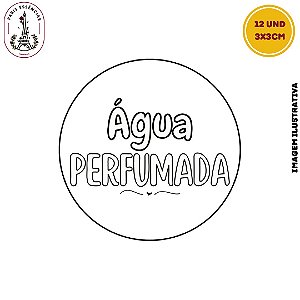 Etiqueta Água Perfumada  Vinil 3x3 Cartela c/12un