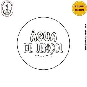 Etiqueta Água de Lençol Vinil 3x3 Cartela c/12un