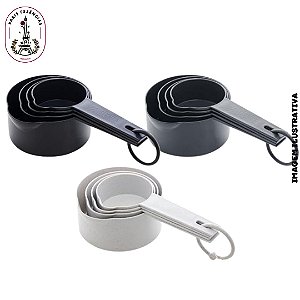Conjunto 4 Colheres Medidoras de Bambu e PP - Sortido