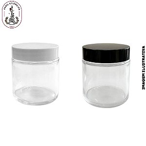 Pote de Vidro Cilíndrico Reto 100ml - 5 Unidades