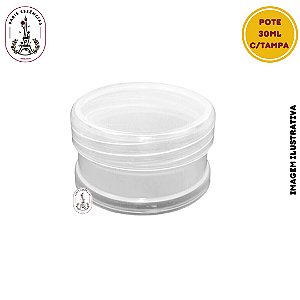 Pote Plástico 5 Unidades - 30ml Natural c/Tampa